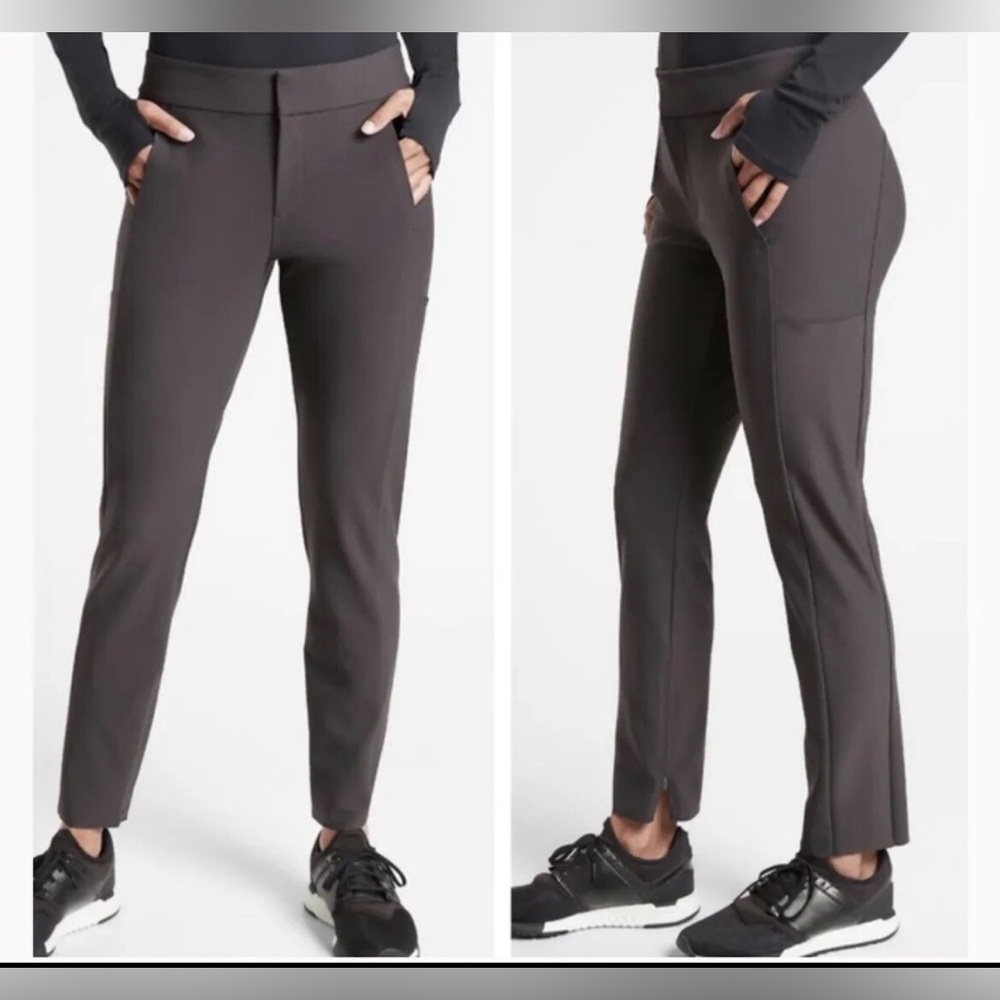 Athleta Stella Trousers Charcoal Grey Seamless 0